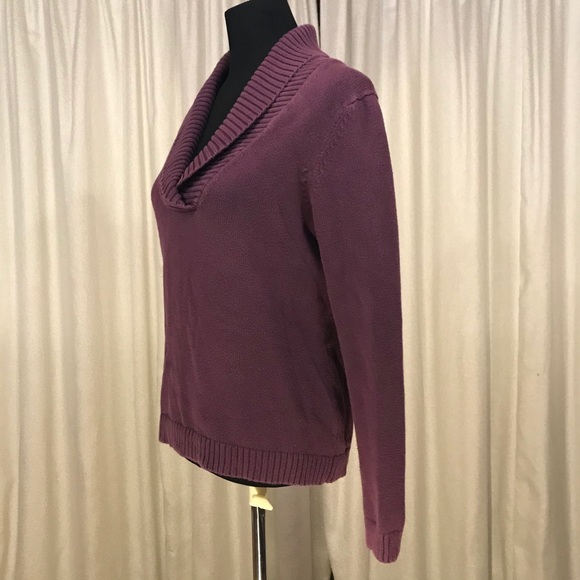 Geoffrey Beene Burgundy Cotton Sweater Medium - Picture 3 of 7